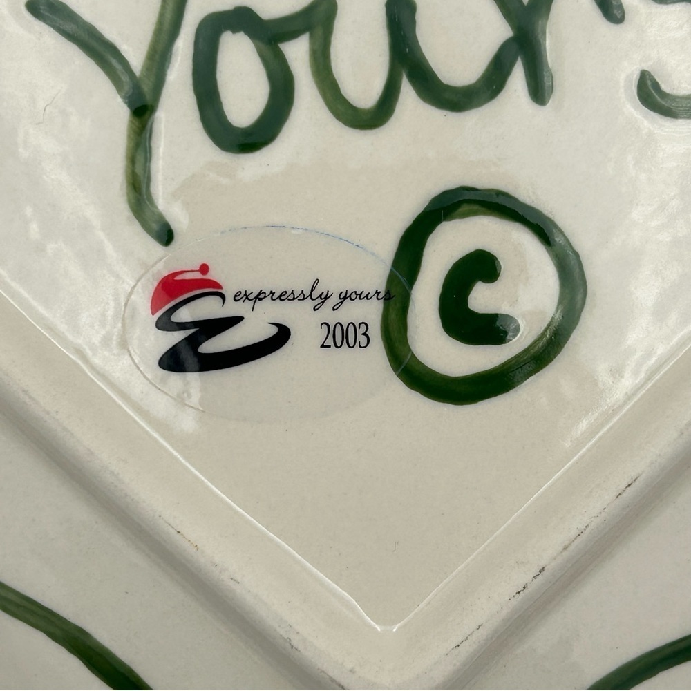 Expressly yours vintage snowman plate hand painted ceramic you warm my heart - Picture 3 of 5